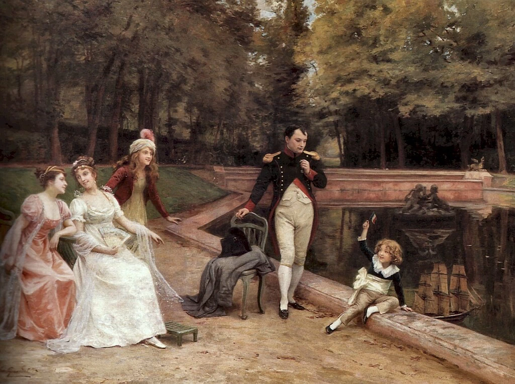 Napoleone Bonaarte con la sua famiglia alla corte reale austriaca di Vienna
